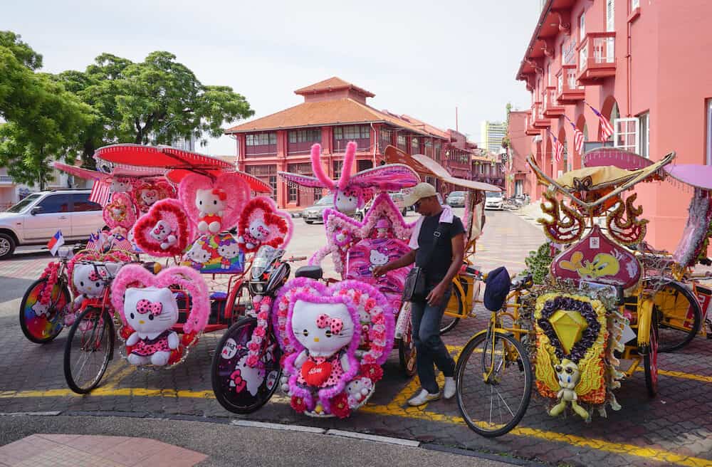 MALACCA MALAYSIA - Decorative trishaw at Malacca city in Malaysia. Malacca has been listed as a UNESCO World Heritage Site since 7 July 2008.