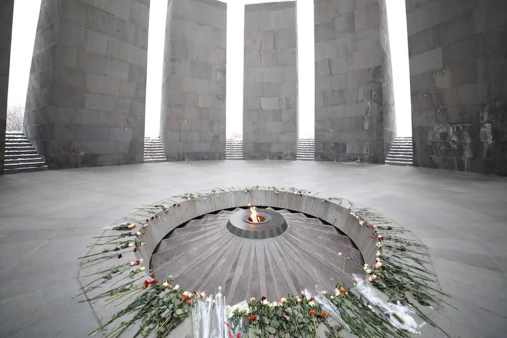 YEREVAN, ARMENIA - Memorial complex Tsitsernakaberd, dedicated to genocide of armenians in 1915
