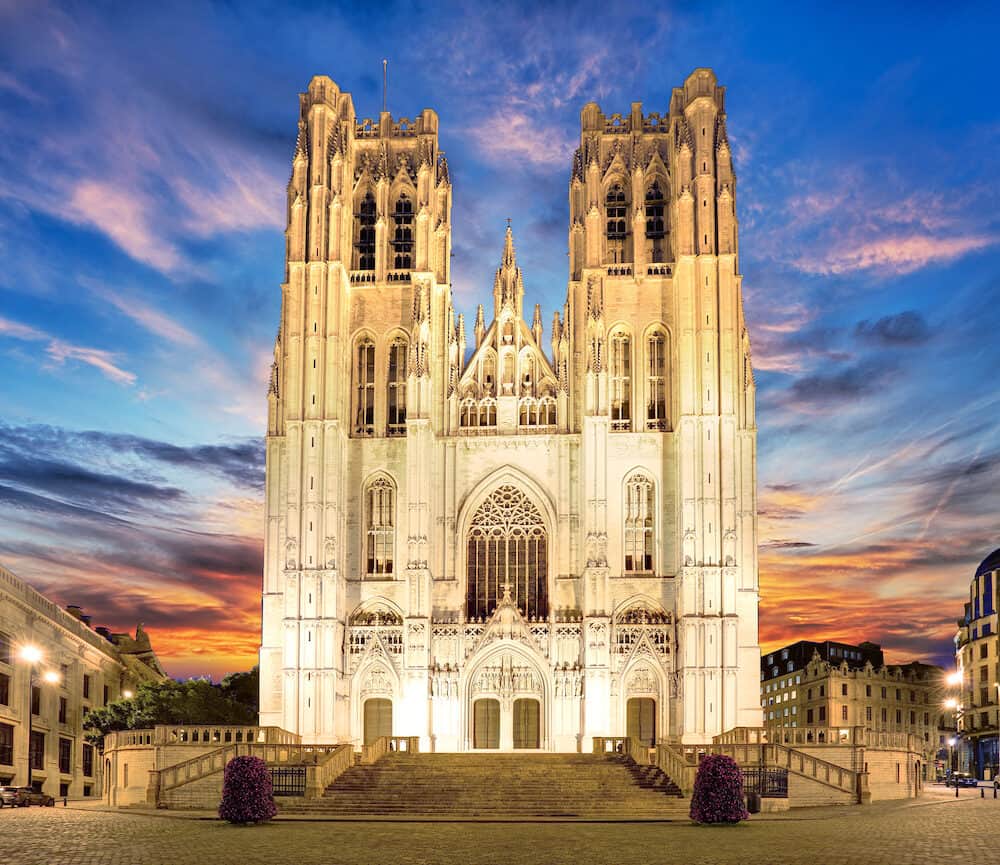 Brussels - Cathedral of St. Michael and St. Gudula, Belgium.