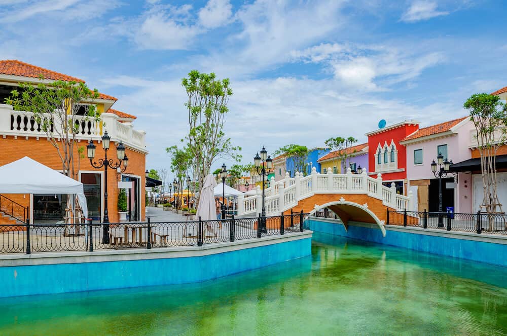 HUA HIN, THAILAND - : This is Venezia village a shopping village and tourist attraction which was made to look like Venice in Hua Hin