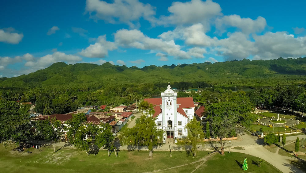 Tower of the Catholic Church. Anda Pablacion. Bohol island