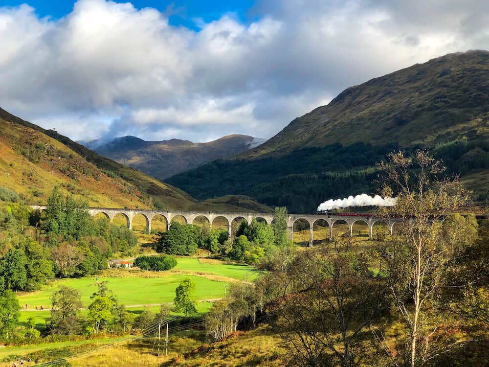 Hogwarts on Glenfinnan Viaduct in Scotland