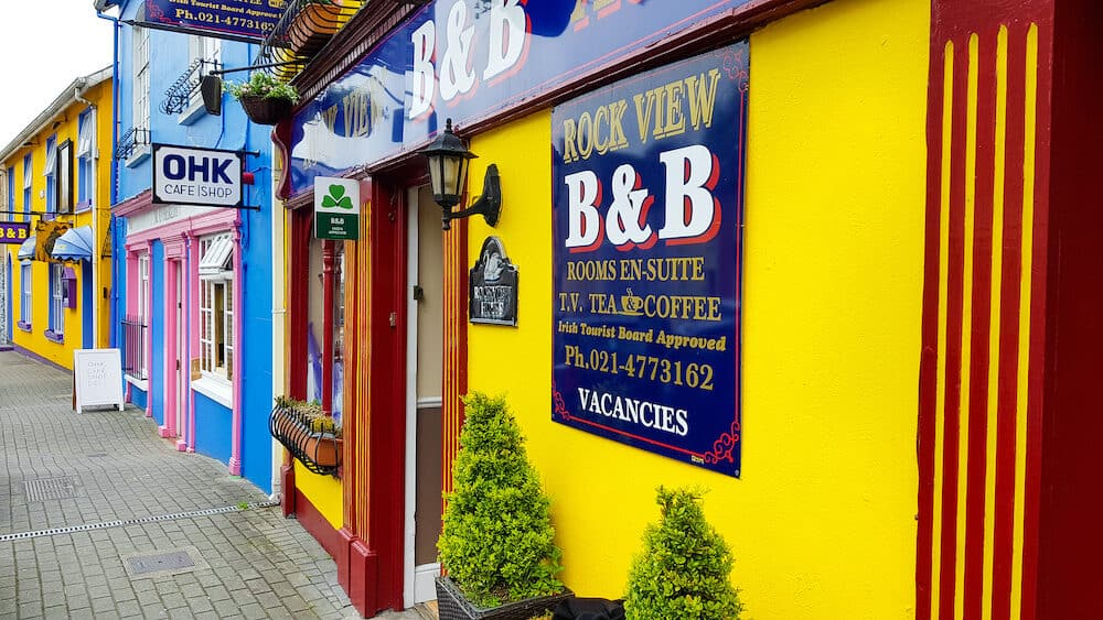 KINSALE, CORK, IRELAND - Colorful houses in Kinsale. The historic streetscape is a famous holiday destination.